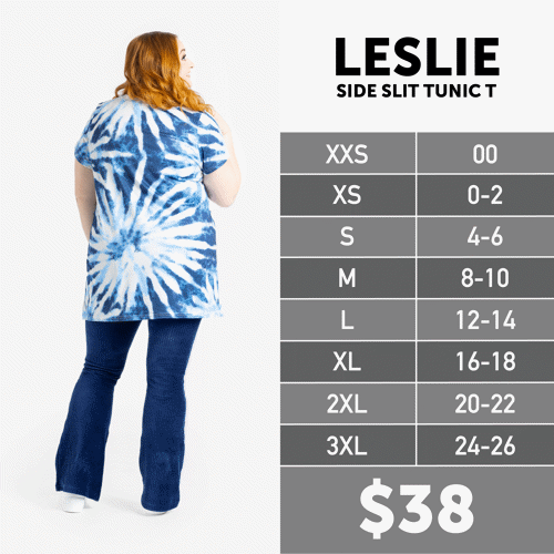 Leslie Size Chart